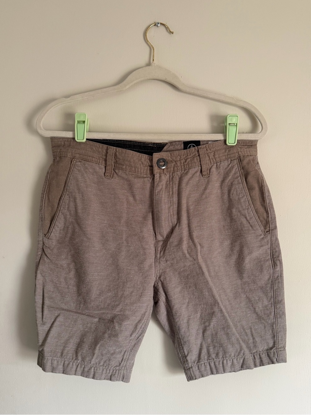 Volcom Men's Flat Front Shorts - Taupe
